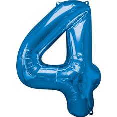 Large Blue 4 Balloon