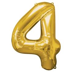 Large Gold 4 Balloon