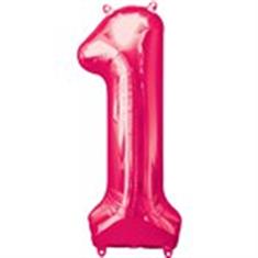 Large Pink 1 Balloon
