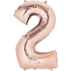 Large Rose Gold 2 Balloon