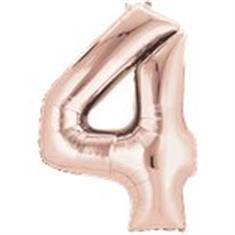Large Rose Gold 4 Balloon