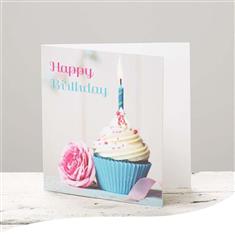 Greetings Card - Happy Birthday Cupcake