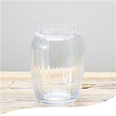 Vase - Vintage Ribbed Glass