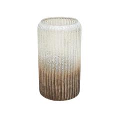 Vase - Verre Frosted Golden Ribbed Glass
